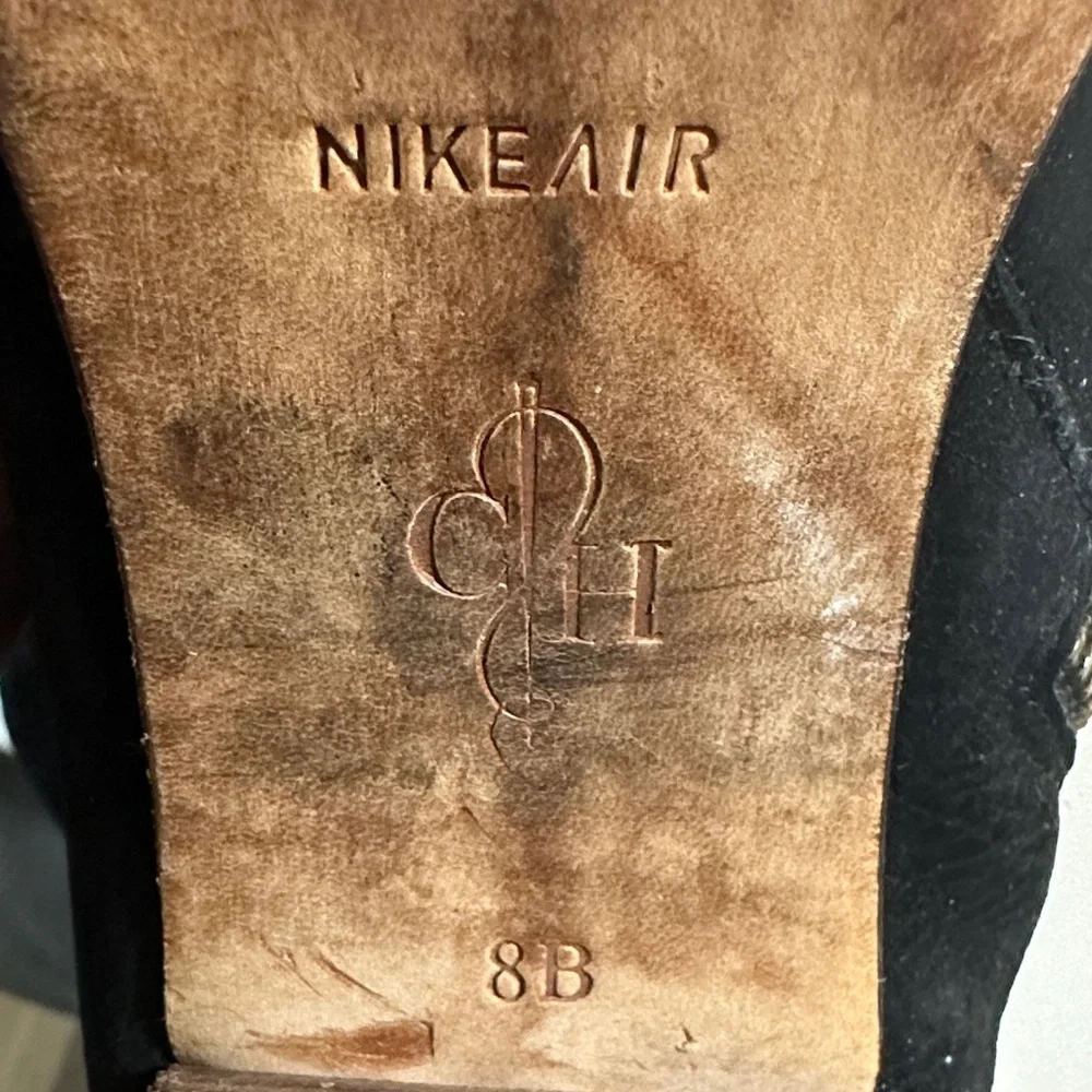 Cole Hann / Nike Air Black Suede Leather Verdi Bootie Size 8